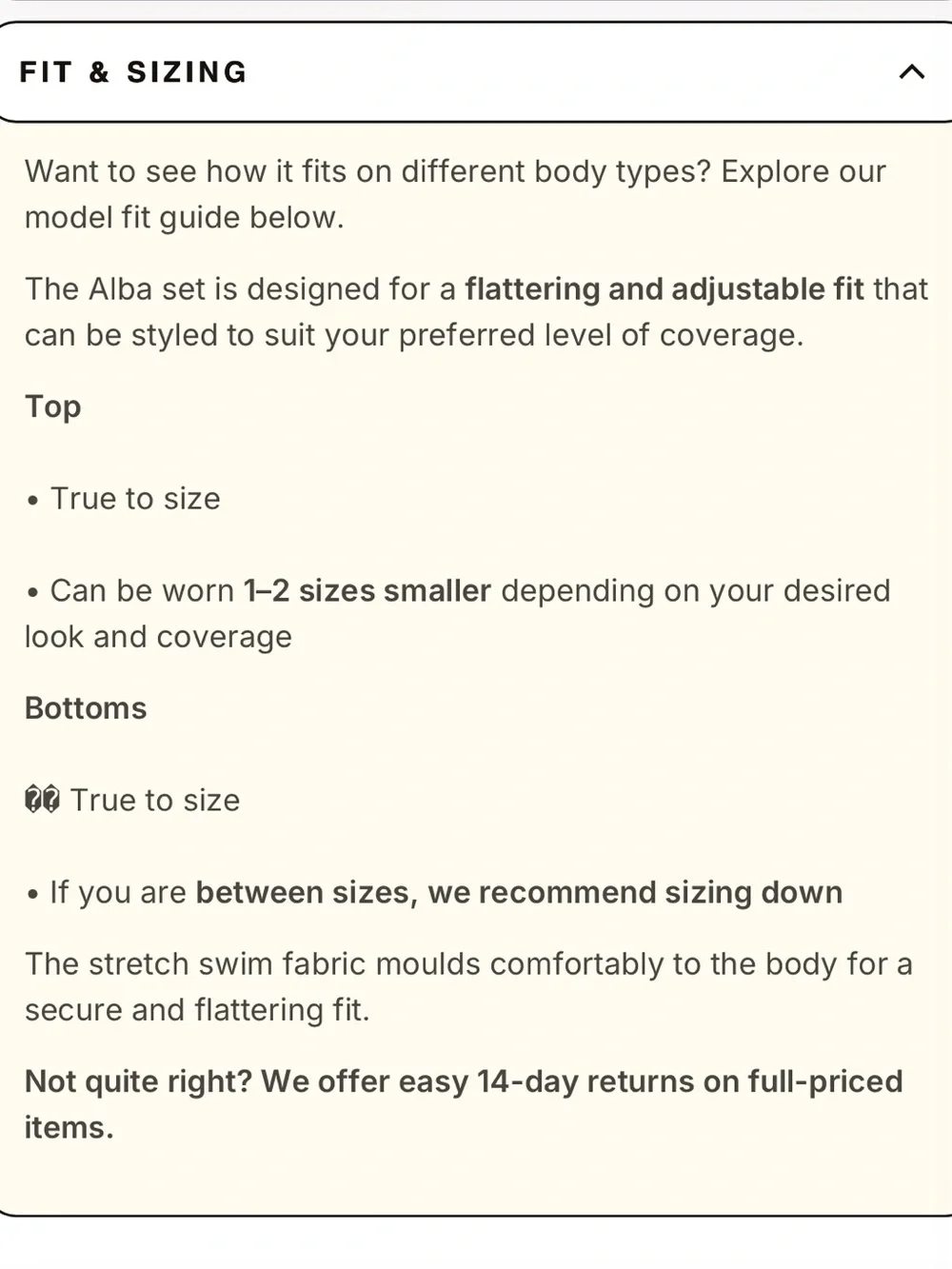 Alohra neck fabrics